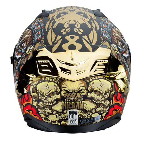 CASCO OBSIDIAN MICTLAN NEGRO DORADO MATE